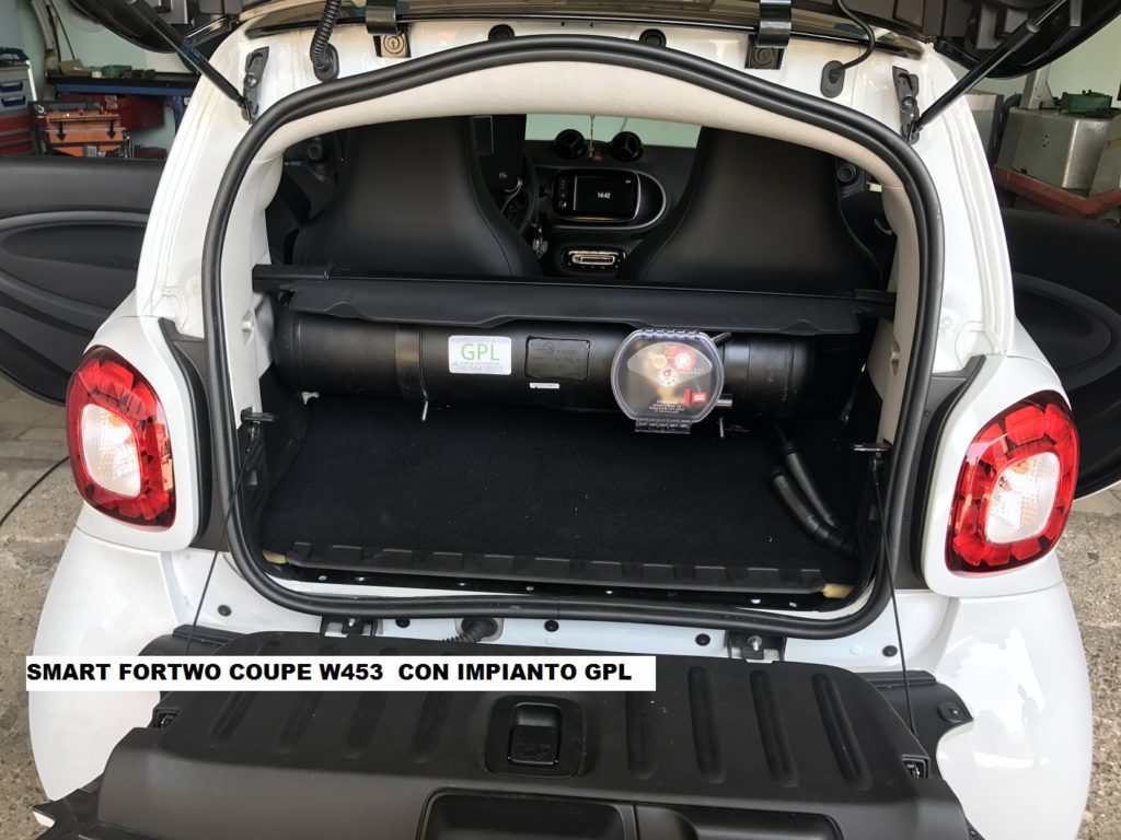 smart gpl,nuova smart,gpl,w453,installazione,impianto gpl,brc