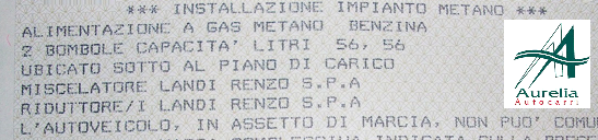 Come appare la carta di circolazione dopo la conversione da diesel a metano ?